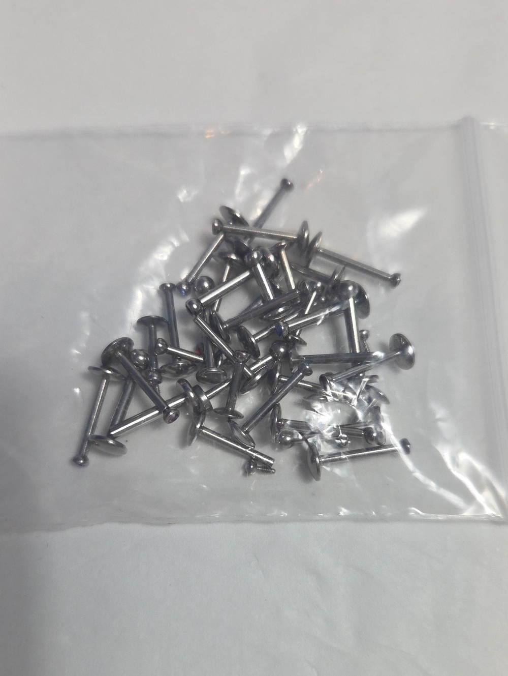 Replacement Stainless Steel Labret Studs - Silver